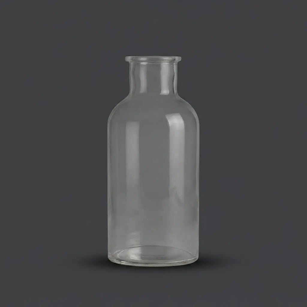 Vase Bouteille en Verre Transparent | Soliflore Style Apothicaire
