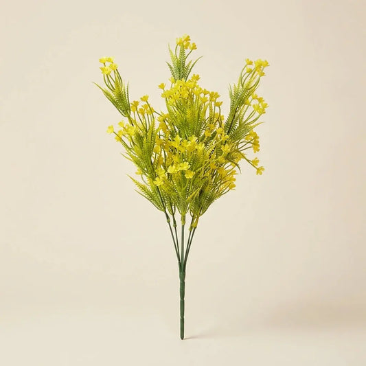 Buisson de Mimosa / Fleurs Champêtres Jaunes – Bouquet Artificiel Touffu (Pick)