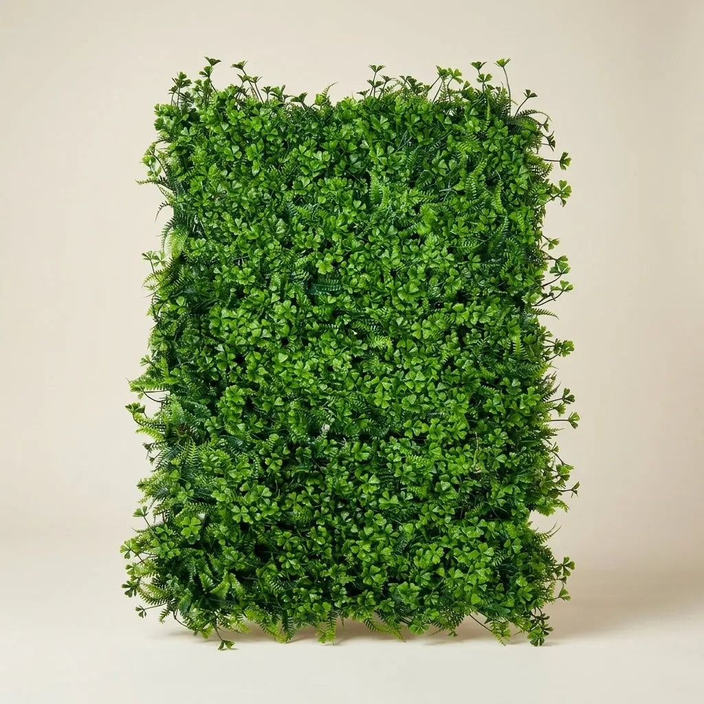 Panneau Mur Végétal Artificiel Dense - Trèfle & Fougère (50 x 50 cm) darlworod