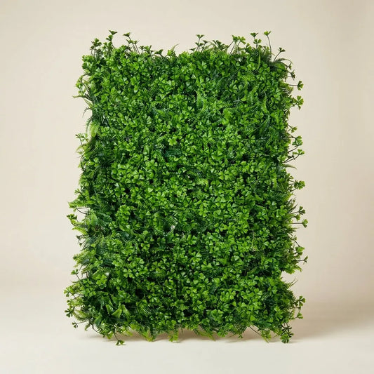 Panneau Mur Végétal Artificiel Dense - Trèfle & Fougère (50 x 50 cm) darlworod