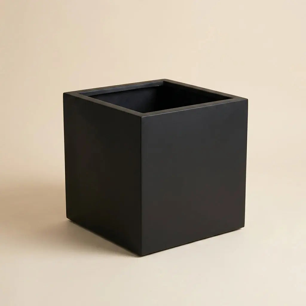 Pot de Fleur Cubique en Bois Design – Jardinière Carrée Intérieur & Extérieur (2 Coloris)