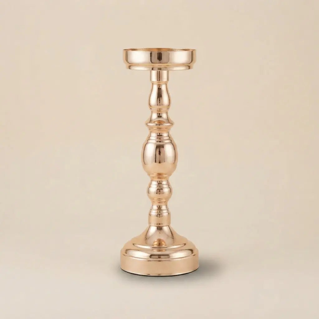 Support de Bouquet Métallique Doré Rosé | Socle Décoratif pour Centre de Table