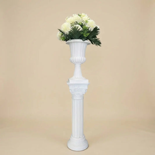 Colonne Romaine avec Vase Medicis & Bouquet Prestige – Décoration Événementielle darlworod