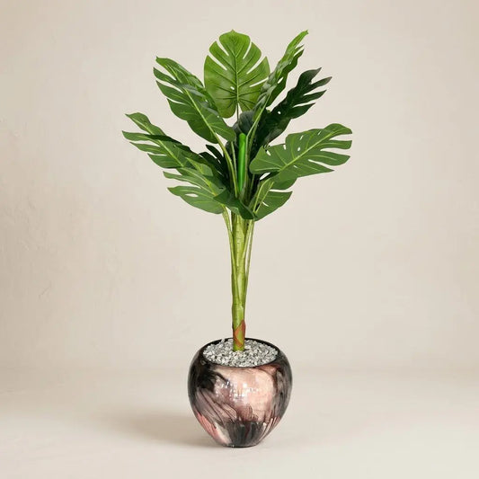 Monstera Artificielle en Pot Décoratif – Plante d’Intérieur Synthétique Haut de Gamme darlworod